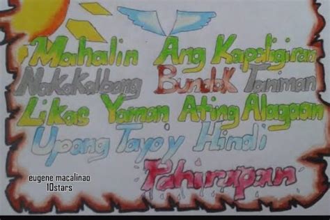 likas na yaman slogan example tagalog